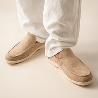 Looksmaxxing Everyday suede loafers in beige, product photo