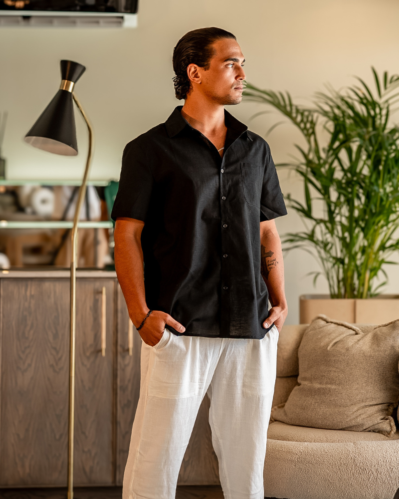 Looksmaxxing Machu short-sleeve shirt, front product photo