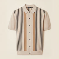 Close-up detail of the Looksmaxxing Monte Carlo knitted polo shirt