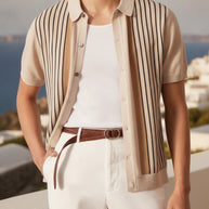 Looksmaxxing Monte Carlo knitted polo shirt worn on model
