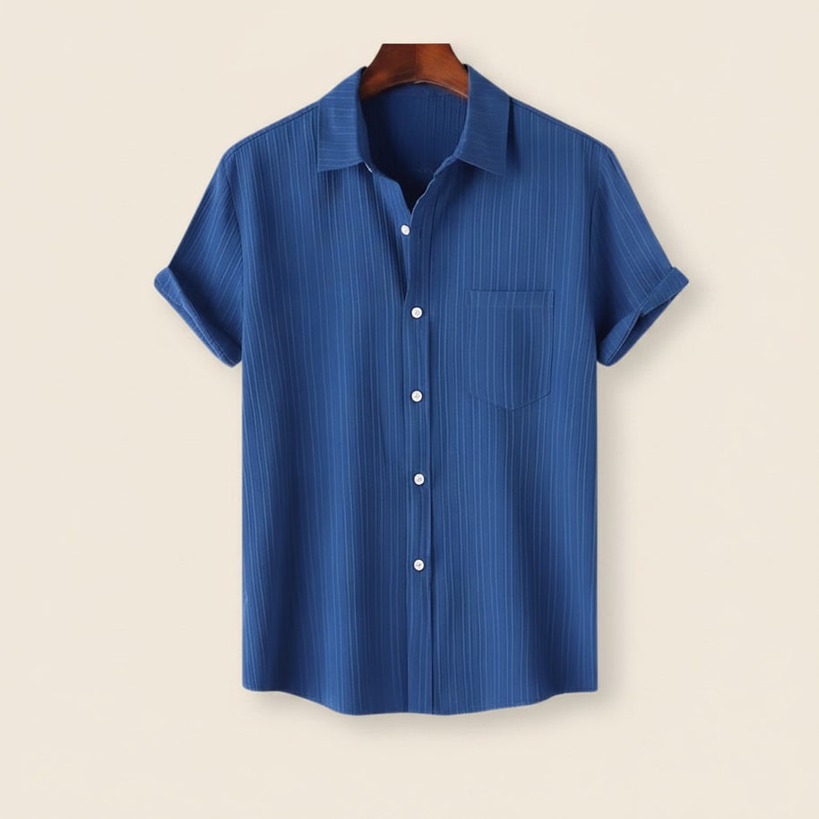 Navy four-piece set, shirt