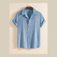 Short-sleeve shirt from the Looksmaxxing Coastal Light Blue 4-piece outfit set