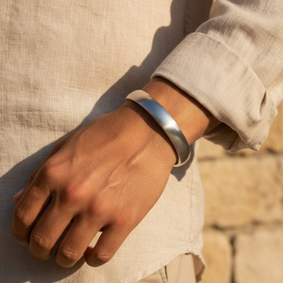 Looksmaxxing Otranto cuff bracelet worn on model