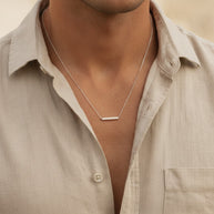 Looksmaxxing Hvar pendant necklace worn on model