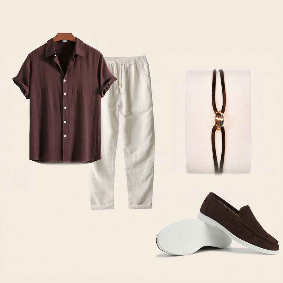 Looksmaxxing 4 piece set chestnut — hero