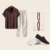 Looksmaxxing 4 piece set chestnut — hero
