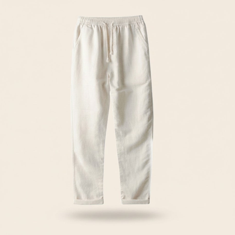 Sandstone four-piece set, linen trousers