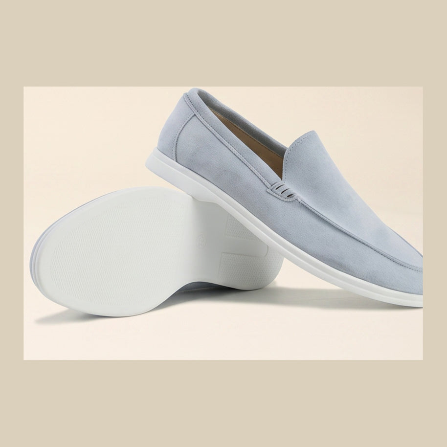 Suede loafers from the Looksmaxxing Coastal Light Blue 4-piece outfit set