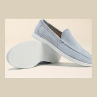 Suede loafers from the Looksmaxxing Coastal Light Blue 4-piece outfit set