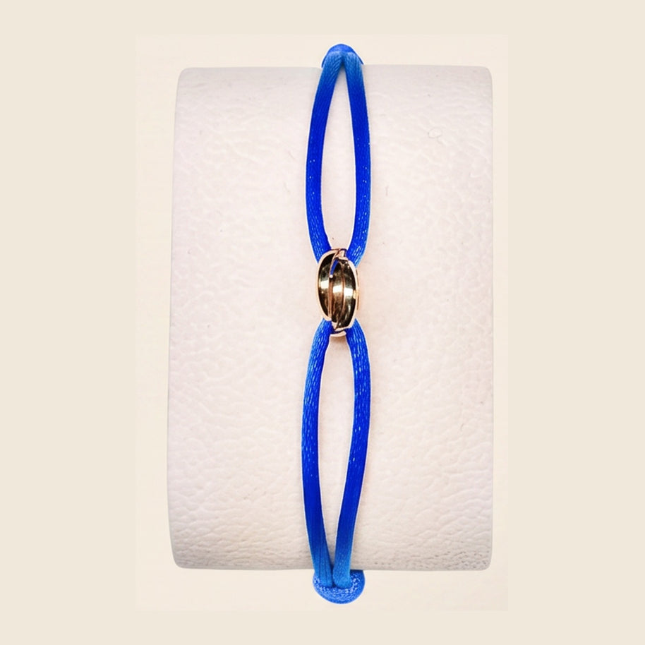 Navy four-piece set, cord bracelet