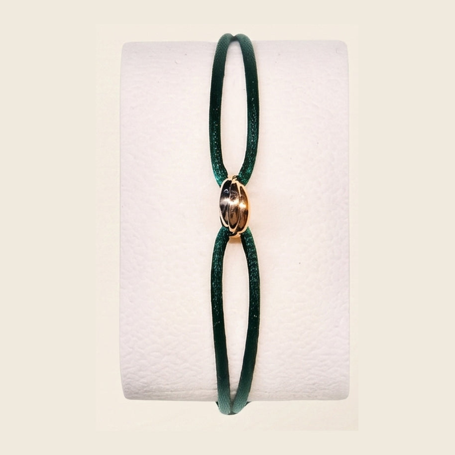 Olive four-piece set, cord bracelet