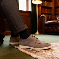Looksmaxxing Knightsbridge suede lace shoes, alternate product view