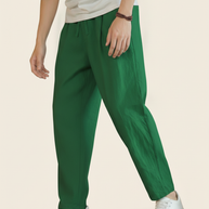 Looksmaxxing Cancun cotton trousers in green, product photo