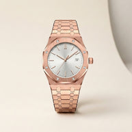Looksmaxxing Pladen steel watch in silver, product photo