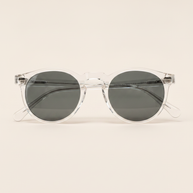 Looksmaxxing polarised sunglasses in transparent, product photo