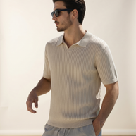 Looksmaxxing Premium Ribbed Polo | Amalfi