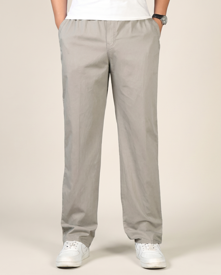 Looksmaxxing Ribbed Cotton Trousers | Porto