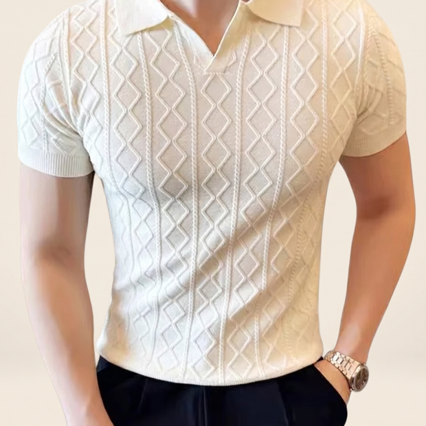 Looksmaxxing Textured Knit Polo | Savoy