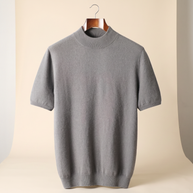 Looksmaxxing Cashmere Mock-Neck Tee