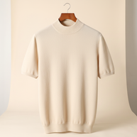 looksmaxxing-cashmere-mock-neck-tee Ivory Mocha