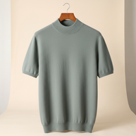 looksmaxxing-cashmere-mock-neck-tee Verdant Slate