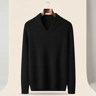 looksmaxxing-cashmere-v-neck Black