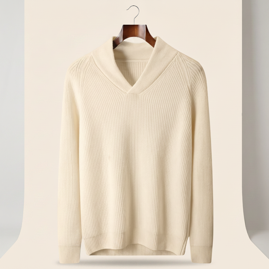 looksmaxxing-cashmere-v-neck Ivory