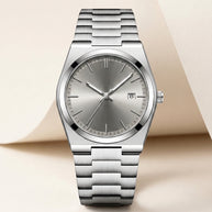 Looksmaxxing Marine day-date watch, front product photo