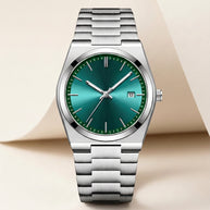 Looksmaxxing Marine day-date watch in emerald, product photo