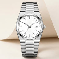 Looksmaxxing Marine day-date watch in white, product photo