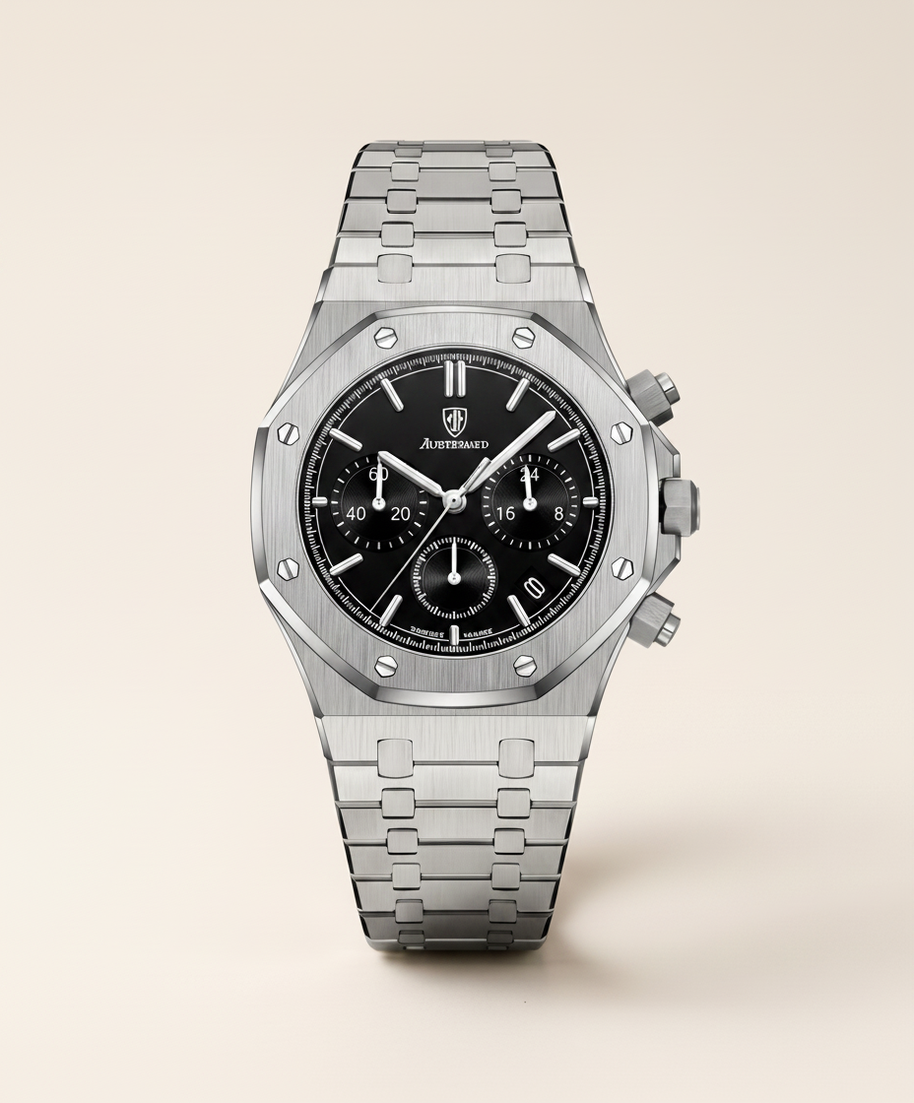 looksmaxxing-chronograph-watch-athens Black