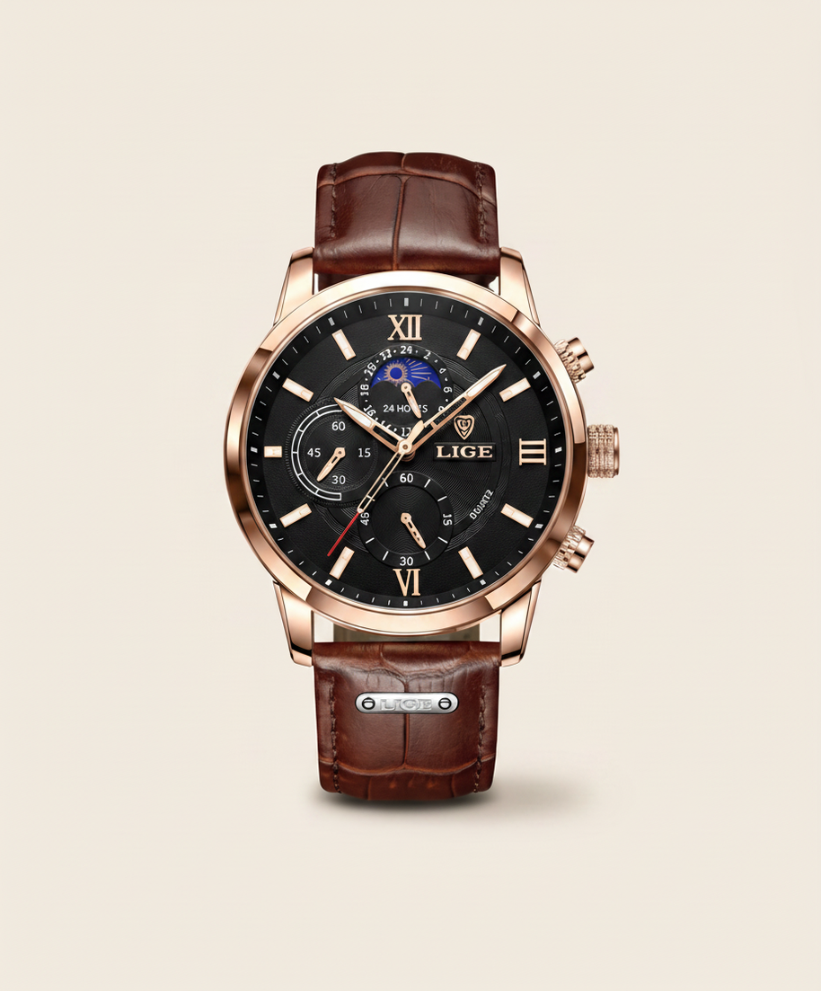 looksmaxxing-classic-watch-napoli Brown / Black