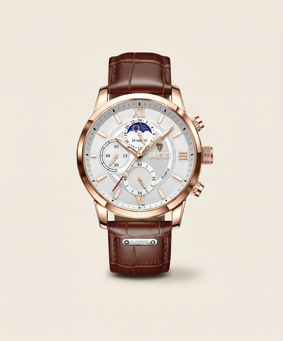 looksmaxxing-classic-watch-napoli Brown / White
