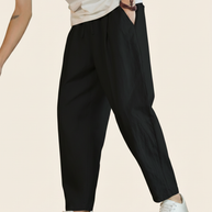 looksmaxxing-cotton-trousers-cancun Black