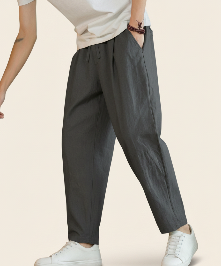 looksmaxxing-cotton-trousers-cancun Dark Gray