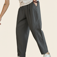 looksmaxxing-cotton-trousers-cancun Dark Gray