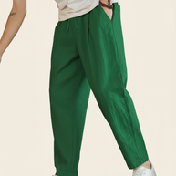 looksmaxxing-cotton-trousers-cancun Green