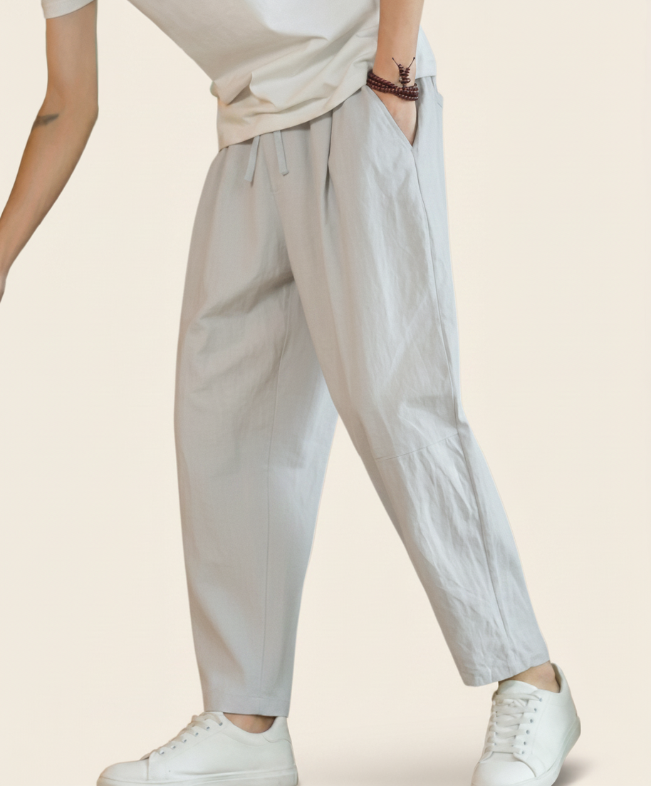 looksmaxxing-cotton-trousers-cancun Light Gray