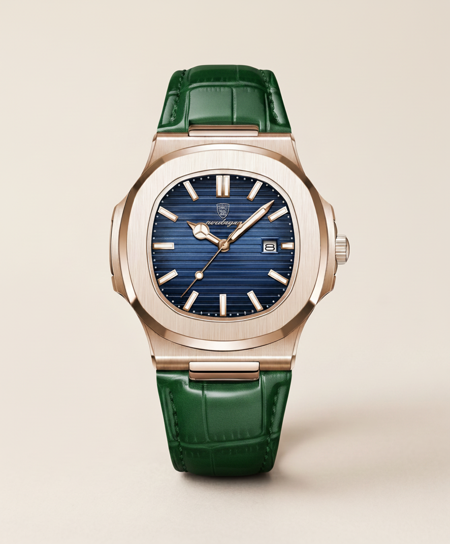 looksmaxxing-leather-watch-lisbon Green