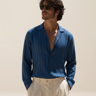 looksmaxxing-linen-shirt-cannes Blue