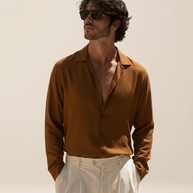 looksmaxxing-linen-shirt-cannes Brown