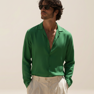 looksmaxxing-linen-shirt-cannes Green