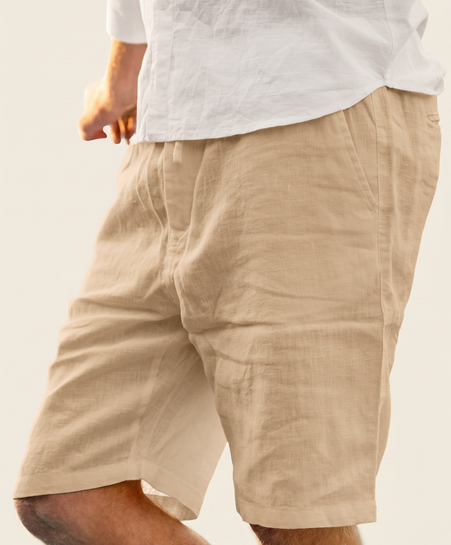 looksmaxxing-linen-shorts-casablanca Beige