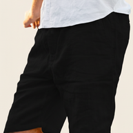 looksmaxxing-linen-shorts-casablanca Black