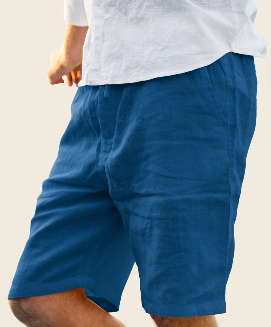 looksmaxxing-linen-shorts-casablanca Blue