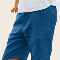 looksmaxxing-linen-shorts-casablanca Blue