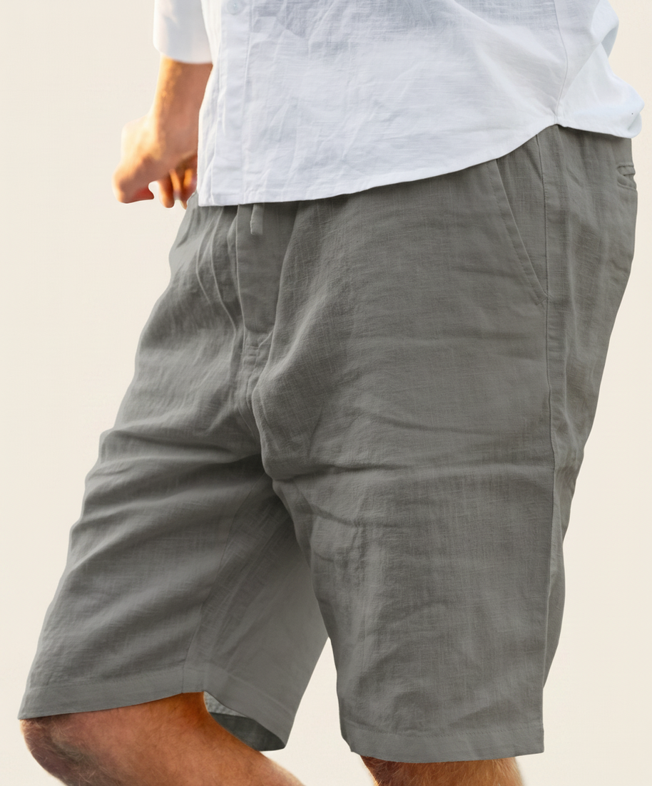 looksmaxxing-linen-shorts-casablanca Gray