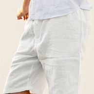 looksmaxxing-linen-shorts-casablanca White