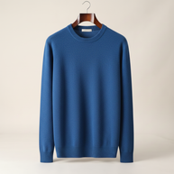 looksmaxxing-merino-crewneck Blue