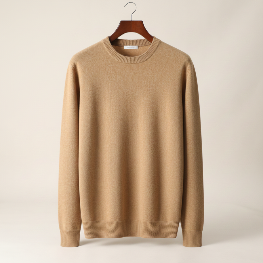 looksmaxxing-merino-crewneck Camel